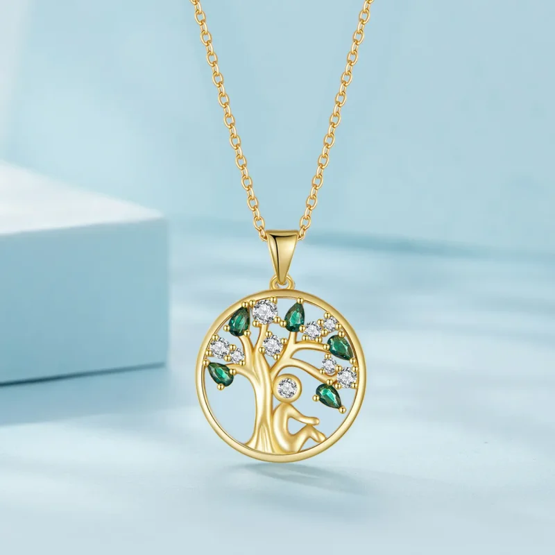 (image for) Pandora Style Golden Life Tree Necklace - SCN094-B - View 2