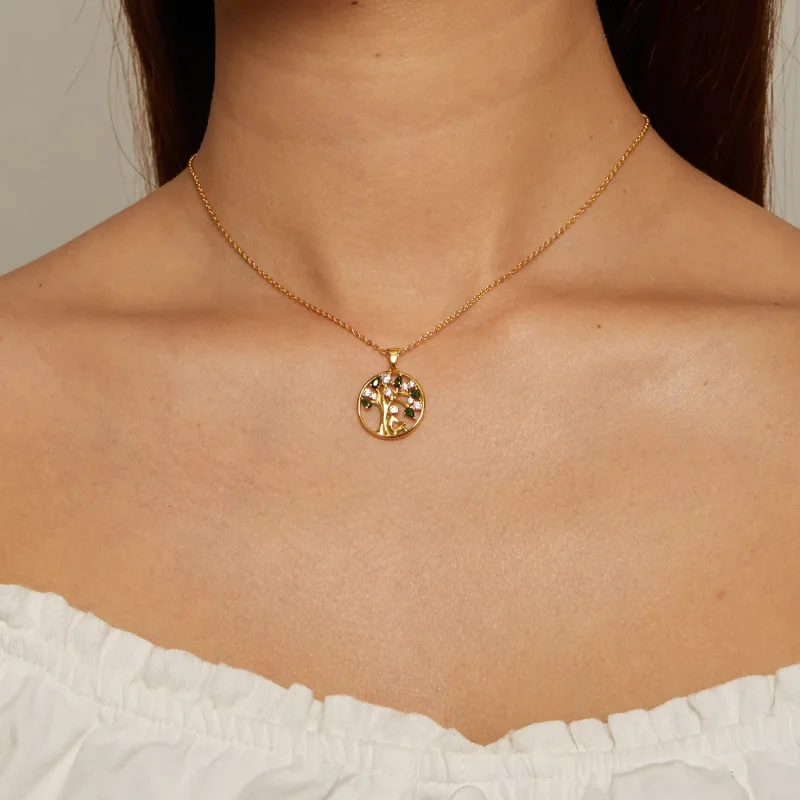 (image for) Pandora Style Golden Life Tree Necklace - SCN094-B - View 4