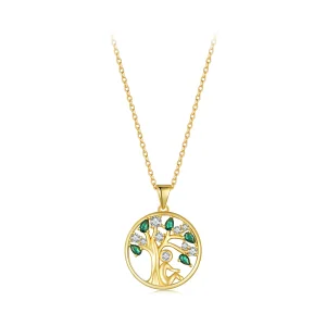 Pandora Style Golden Life Tree Necklace - SCN094-B (image for) Pandora Style Golden Life Tree Necklace - SCN094-B