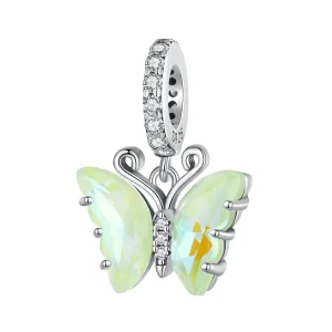 (image for) Pandora Style Green Aurora Butterfly Dangle - SCC2305-GN