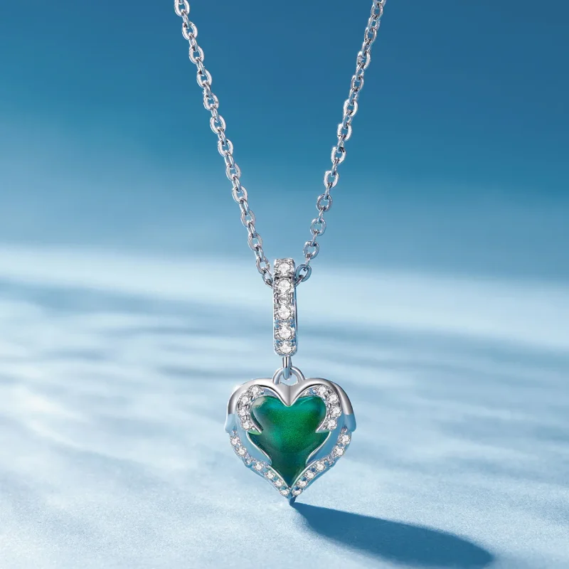 (image for) Pandora Style Guardian Heart Dangle - BSC900 - View 3