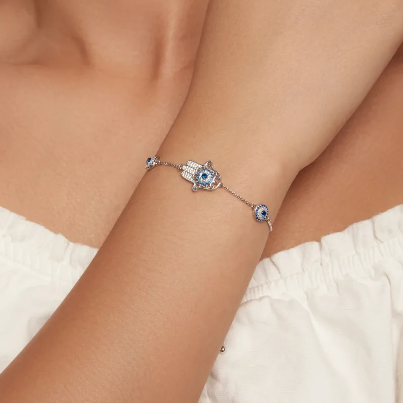 (image for) Pandora Style Hand of Fatima Bracelet - BSB140 - View 4