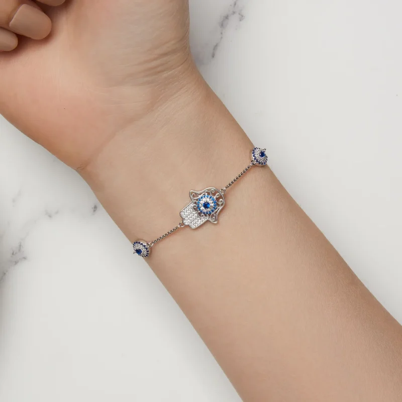 (image for) Pandora Style Hand of Fatima Bracelet - BSB140 - View 6