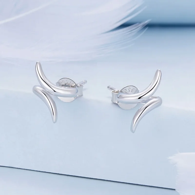 (image for) Pandora Style Headphones Studs Earrings - BSE903 - View 2