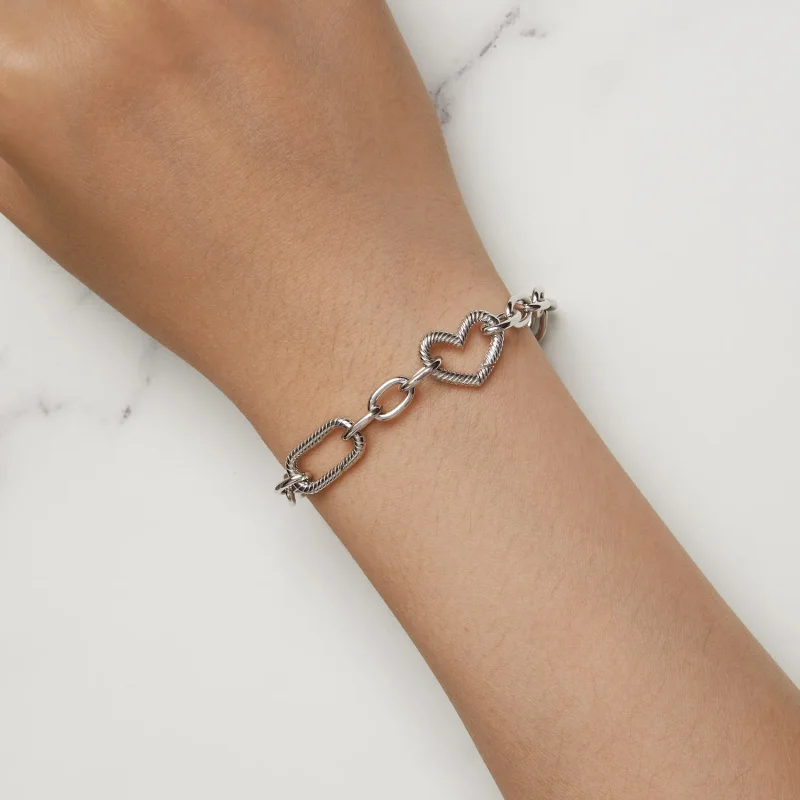 (image for) Pandora Style Heart Chain Bracelet - SCB258 - View 6