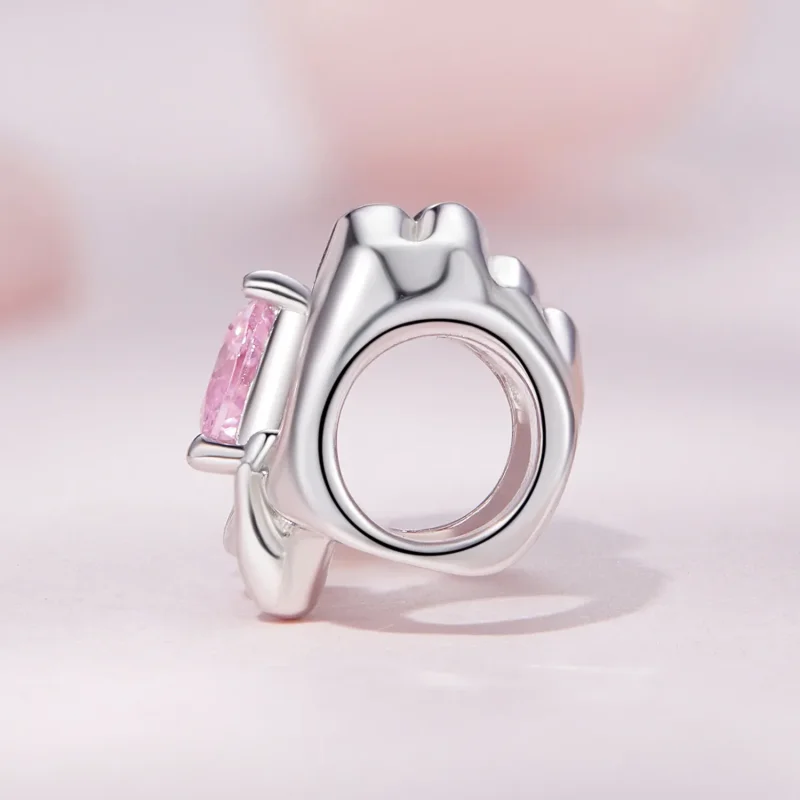 (image for) Pandora Style Heart Gesture Charm - BSC829 - View 3