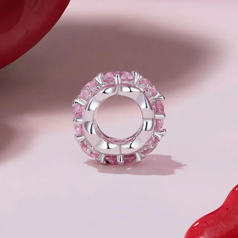 (image for) Pandora Style Heart Shape Small Waist Charm - BSC924 - View 3