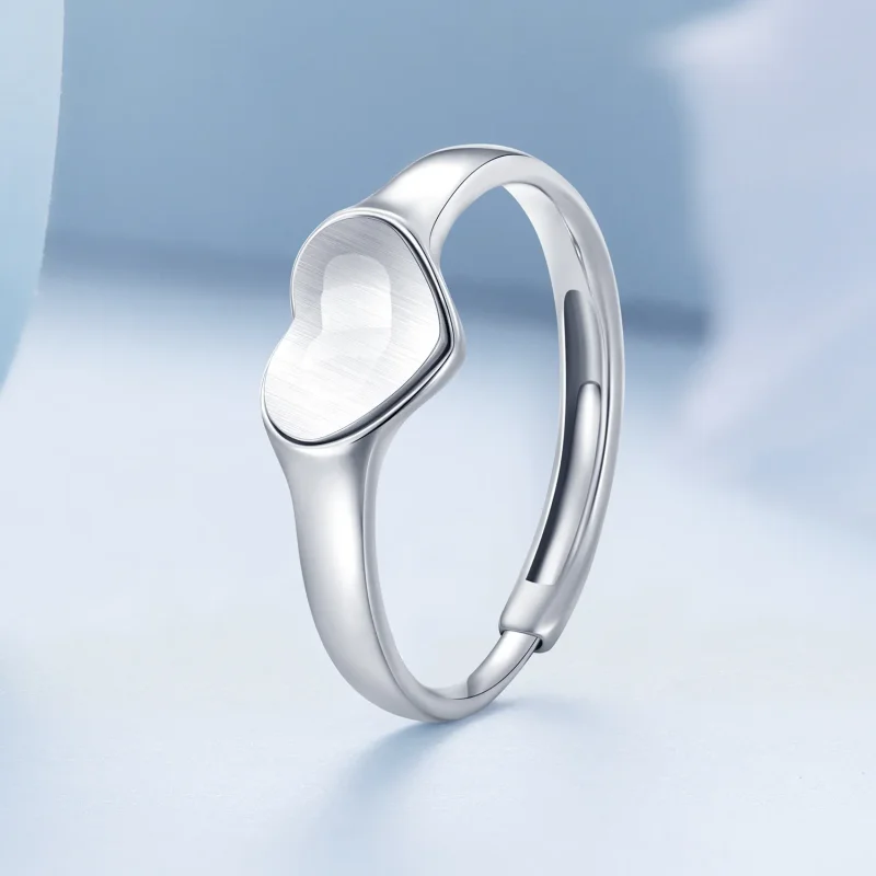 (image for) Pandora Style Heart-Shaped Reflective Ring - BSR434 - View 2