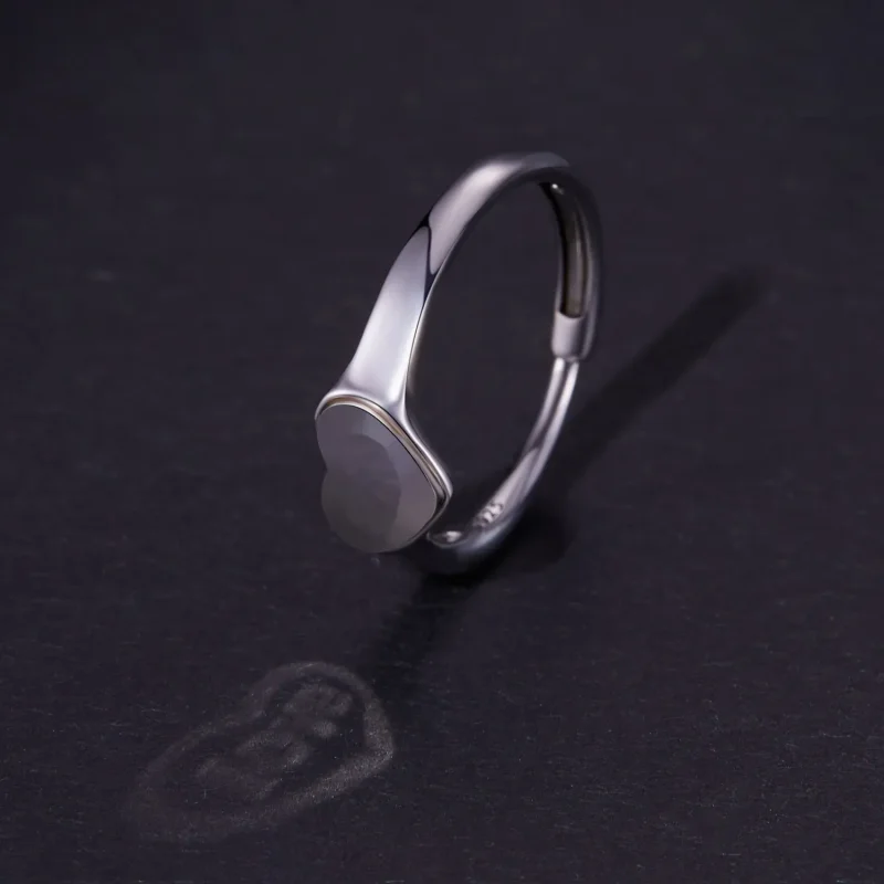 (image for) Pandora Style Heart-Shaped Reflective Ring - BSR434 - View 4