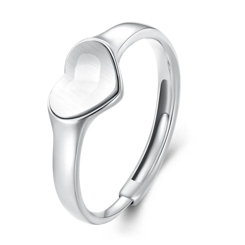 (image for) Pandora Style Heart-Shaped Reflective Ring - BSR434