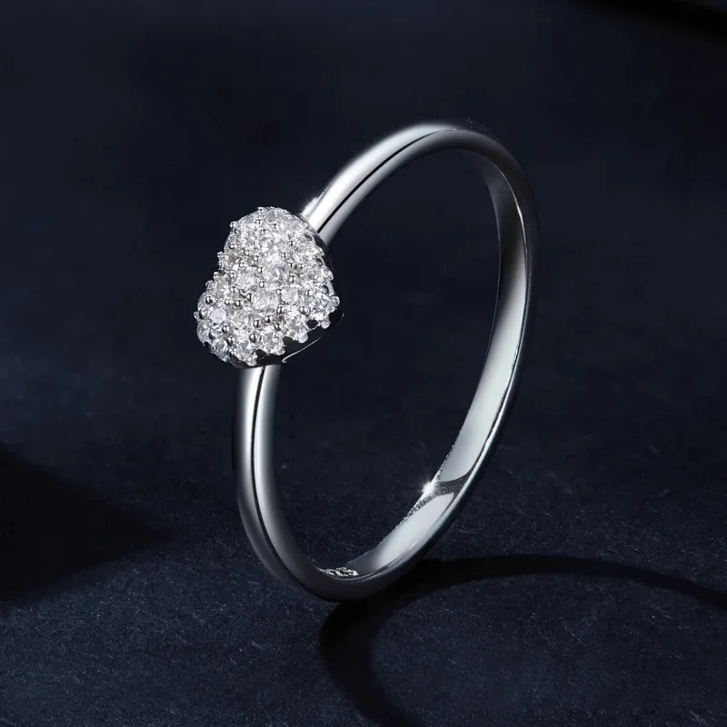 (image for) Pandora Style Heart-Shaped Ring(One Certificate) - MSR038 - View 2
