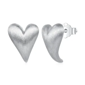 Pandora Style Heart-Shaped Studs Earrings - BSE916 (image for) Pandora Style Heart-Shaped Studs Earrings - BSE916