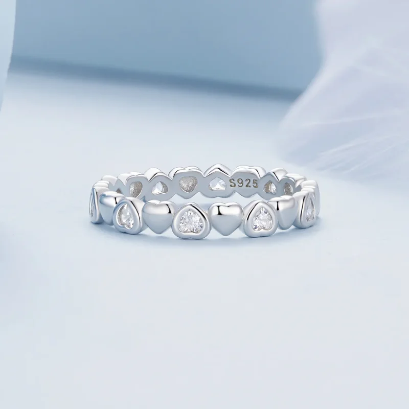 (image for) Pandora Style Hearts Ring - BSR421 - View 3
