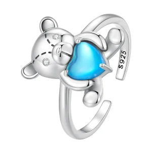(image for) Pandora Style Hug Bear Opening Ring - SCR921