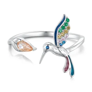 (image for) Pandora Style Hummingbird Open Ring - BSR391