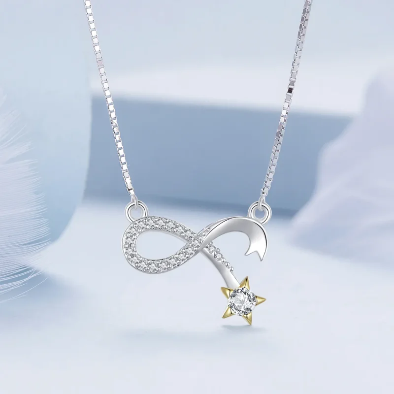 (image for) Pandora Style Infinity Symbol Necklace - BSN351 - View 3