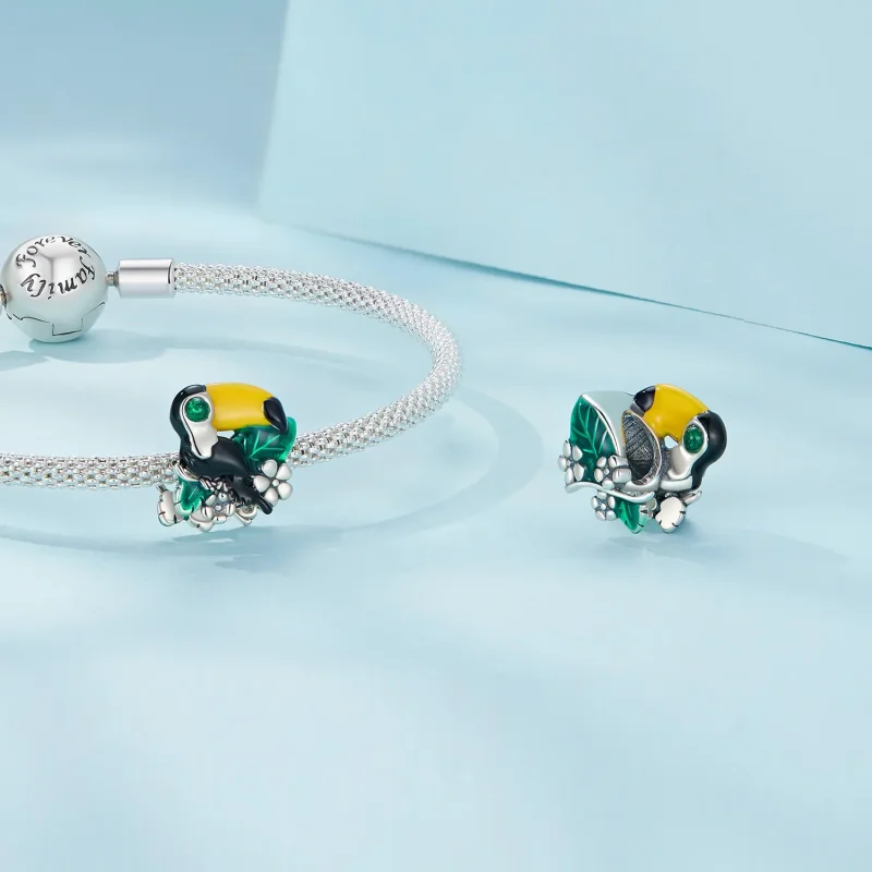 (image for) Pandora Style Jungle Toucan Charm - SCC2520 - View 4