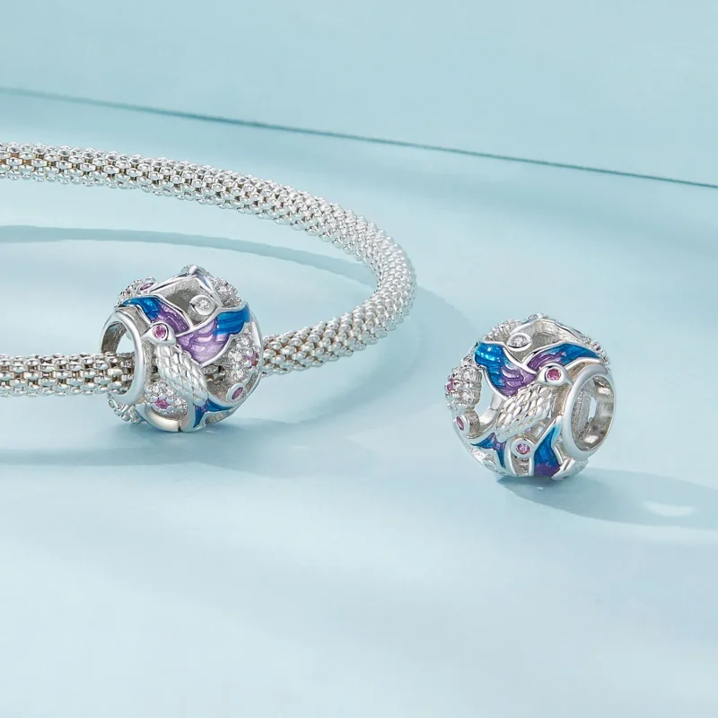 (image for) Pandora Style Kingfisher Charm - SCC2627 - View 4