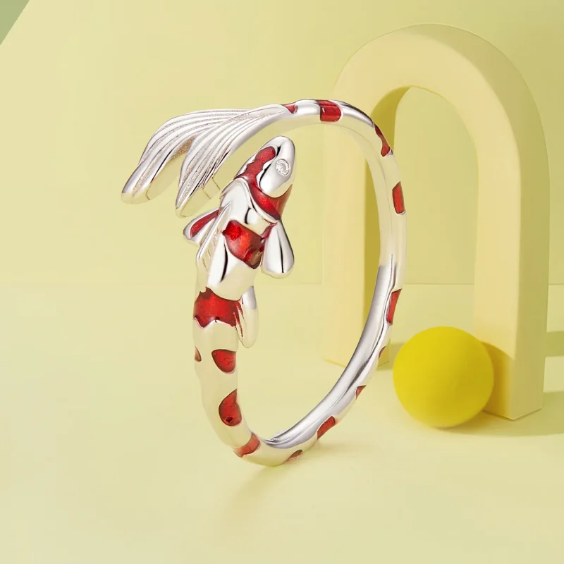 (image for) Pandora Style Koi Open Ring - BSR474-E - View 2