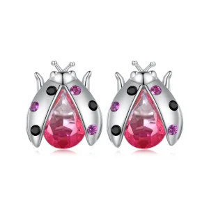 Pandora Style Ladybug Studs Earrings - SCE1634 (image for) Pandora Style Ladybug Studs Earrings - SCE1634