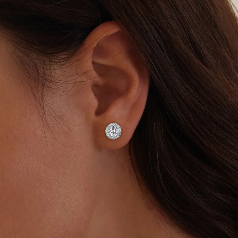 (image for) Pandora Style Light Luxury Stud Earrings - BSE893 - View 6