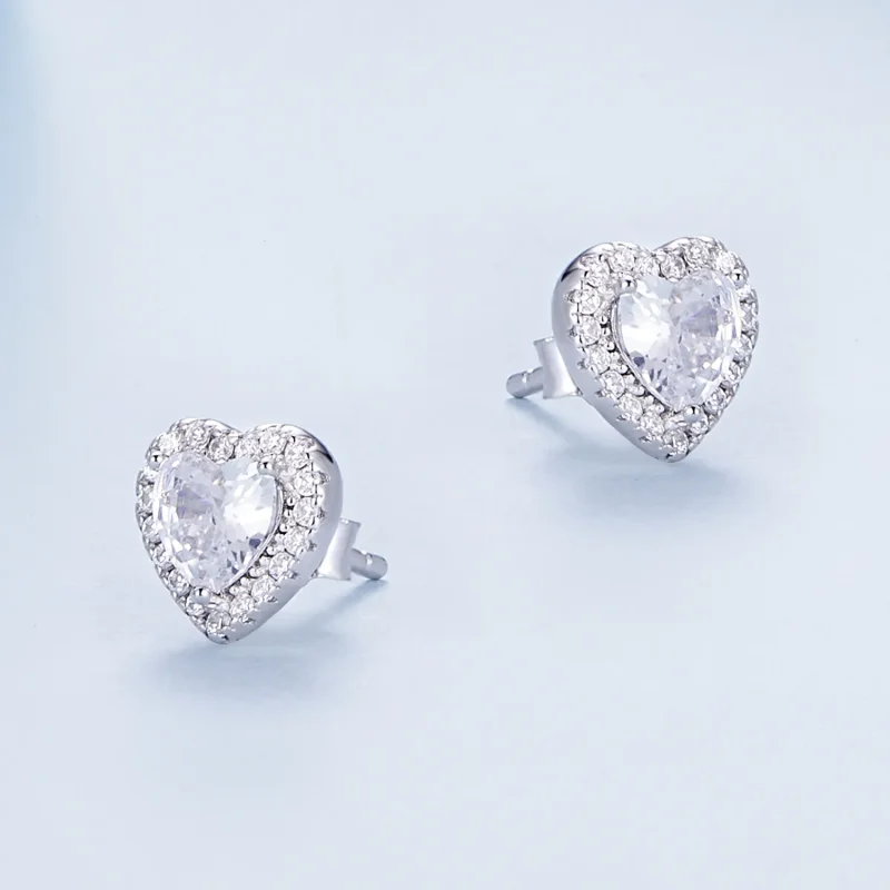 (image for) Pandora Style Light Luxury Stud Earrings - BSE894 - View 3
