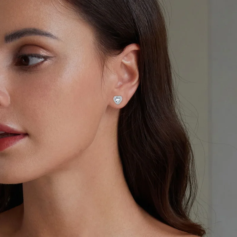 (image for) Pandora Style Light Luxury Stud Earrings - BSE894 - View 5