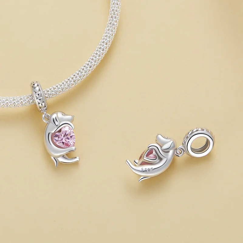(image for) Pandora Style Little Golden Retriever Dangle - BSC799 - View 4