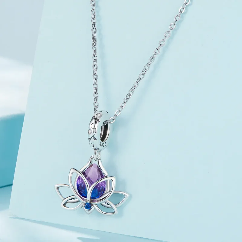 (image for) Pandora Style Lotus Dangle - SCC2562 - View 2