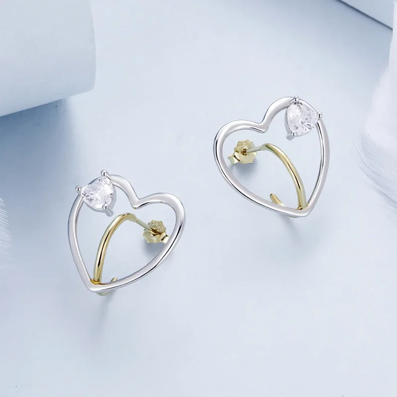 (image for) Pandora Style Love Studs Earrings - BSE888 - View 3