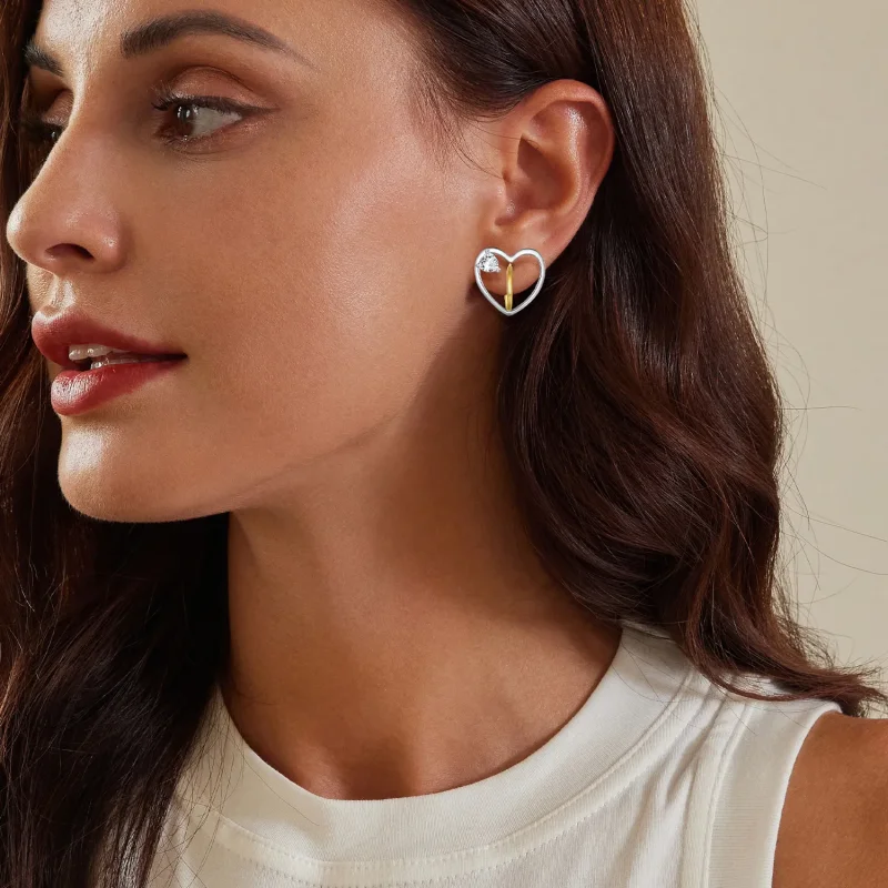 (image for) Pandora Style Love Studs Earrings - BSE888 - View 5