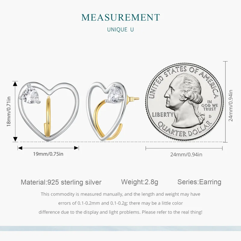 (image for) Pandora Style Love Studs Earrings - BSE888 - View 8