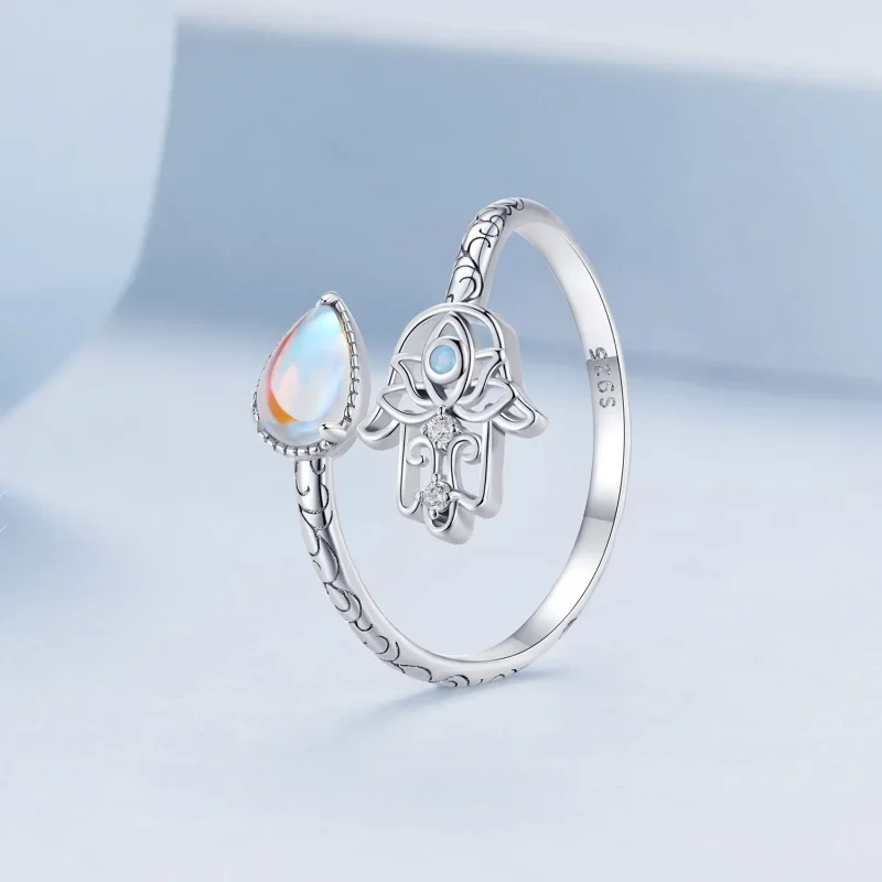 (image for) Pandora Style Lucky Hand Ring - BSR486-E - View 2