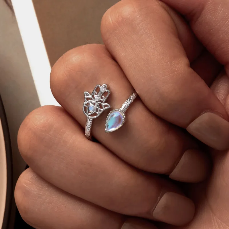 (image for) Pandora Style Lucky Hand Ring - BSR486-E - View 6