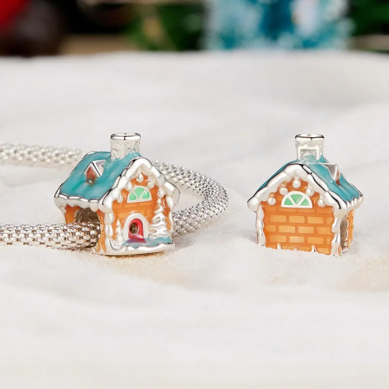 (image for) Pandora Style Luminous Christmas Eve House Charm - SCC2646 - View 4