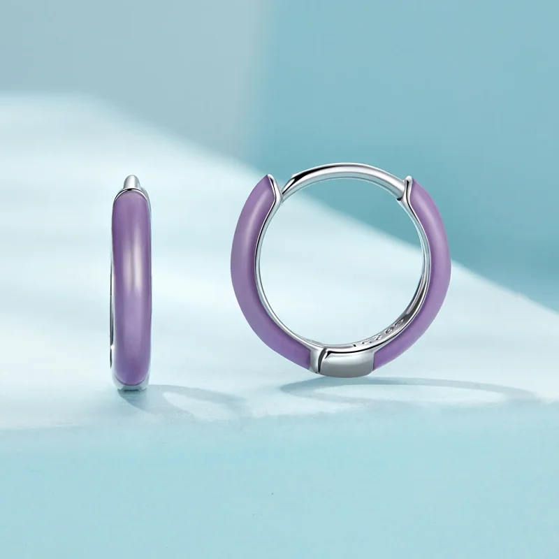 (image for) Pandora Style Luminous Hoop Earrings - SCE1644 - View 2