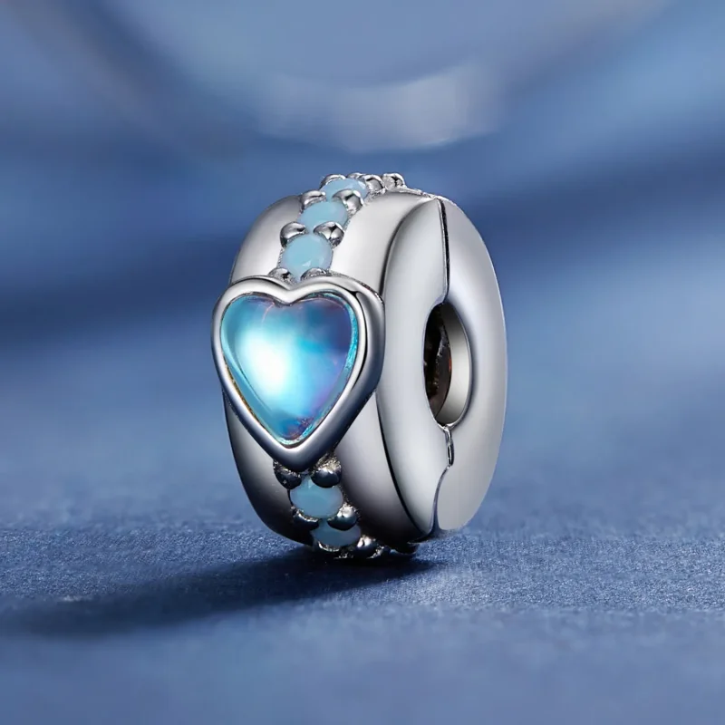 (image for) Pandora Style Magic Heart Clip - SCC2537 - View 2