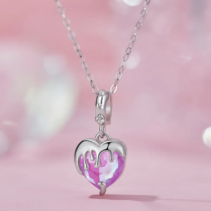 (image for) Pandora Style Melting Girl's Heart Dangle - SCC2471 - View 2