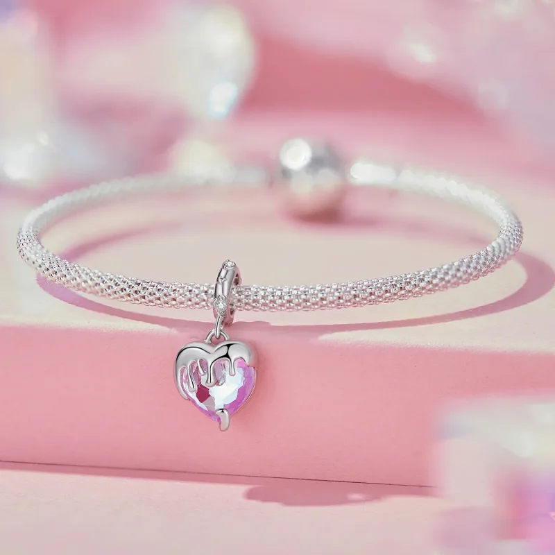 (image for) Pandora Style Melting Girl's Heart Dangle - SCC2471 - View 5