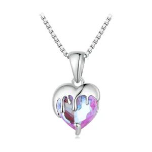 Pandora Style Melting Heart Necklace - BSN322 (image for) Pandora Style Melting Heart Necklace - BSN322