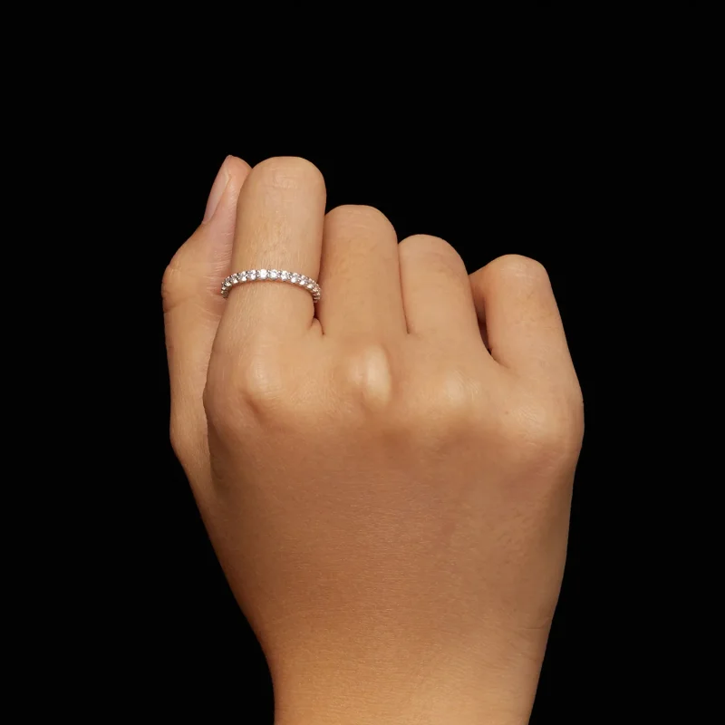 (image for) Pandora Style Moissanite Ring - MSR034 - View 4