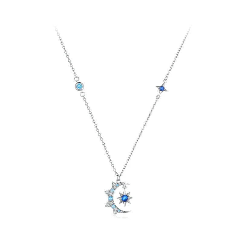 (image for) Pandora Style Moon Starburst Necklace - BSN347