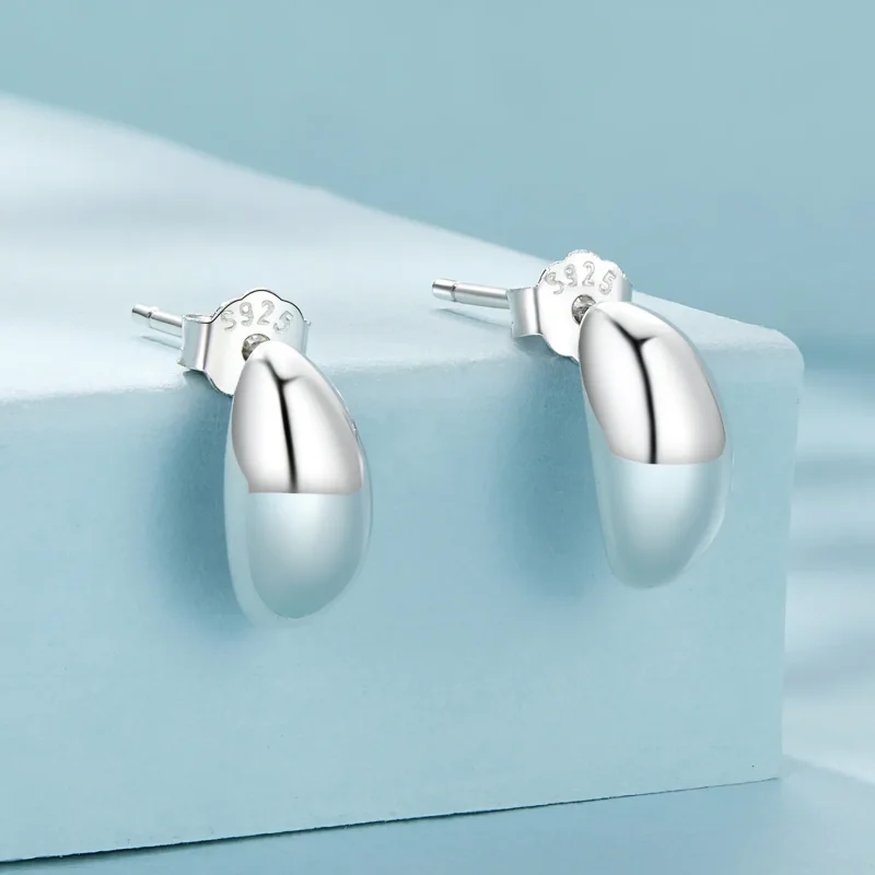(image for) Pandora Style Moon Studs Earrings - SCE1632 - View 2