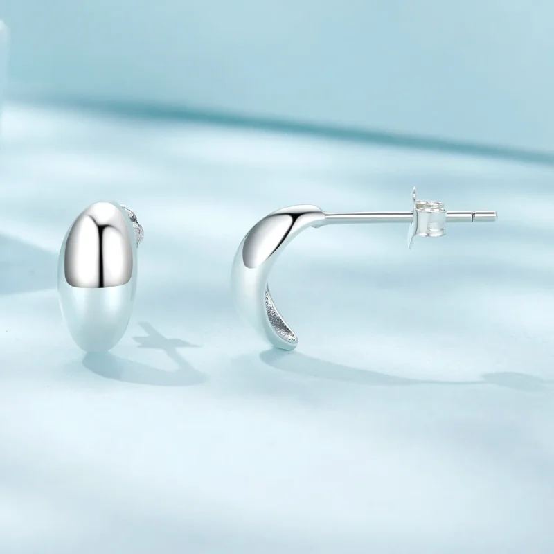 (image for) Pandora Style Moon Studs Earrings - SCE1632 - View 4