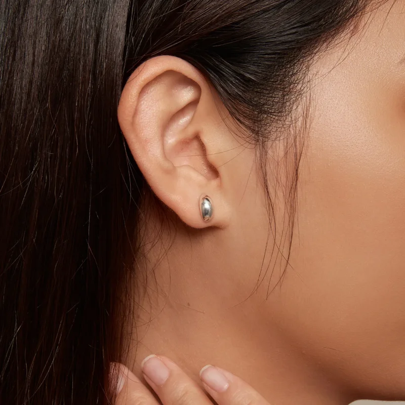 (image for) Pandora Style Moon Studs Earrings - SCE1632 - View 6