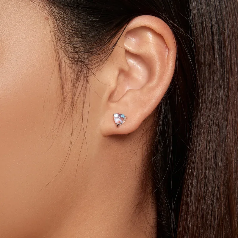 (image for) Pandora Style Moonstone Studs Earrings - SCE1629 - View 7