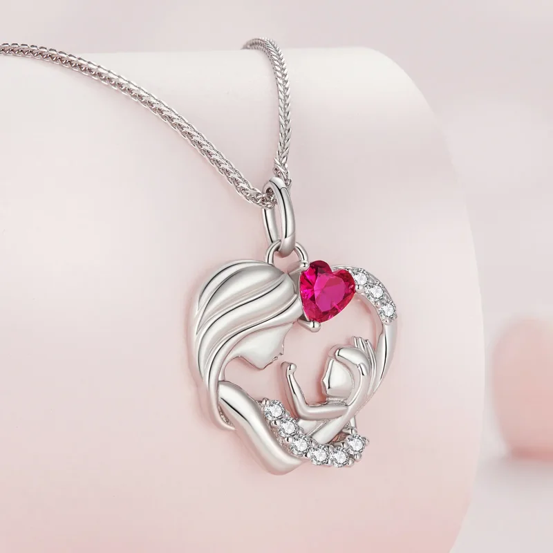 (image for) Pandora Style Mother and Son Necklace - BSN323 - View 2
