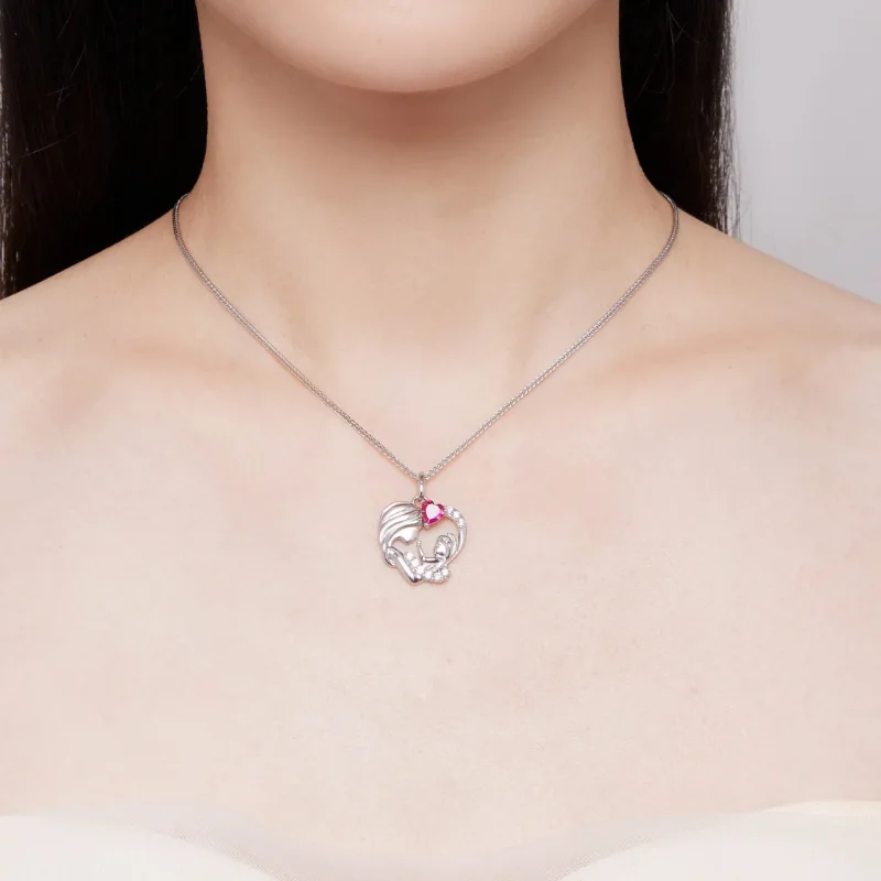(image for) Pandora Style Mother and Son Necklace - BSN323 - View 6