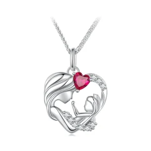 Pandora Style Mother and Son Necklace - BSN323 (image for) Pandora Style Mother and Son Necklace - BSN323