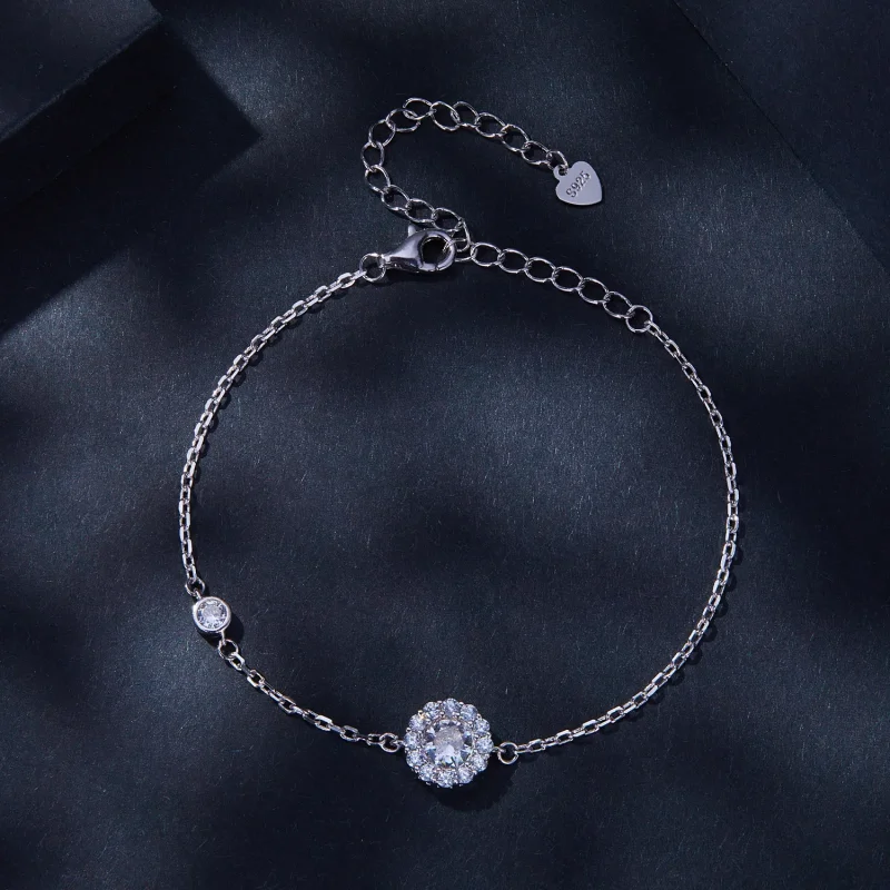 (image for) Pandora Style One Carat Simple Bracelet(One Certificate) - MSB007 - View 3